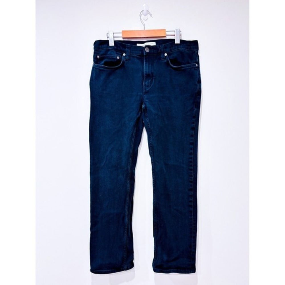 DENVER HAYES Black Straight Leg Stretch Jeans Size 34 x‎ 32